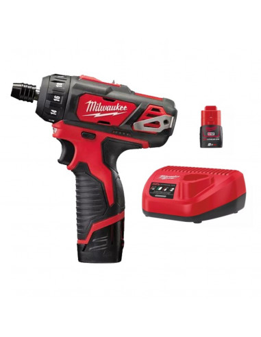 Perceuse Visseuse 12 V M12 Milwaukee Bd-202c + 2 Batteries 2 Ah + Chargeur + Coffret