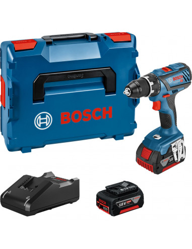 Perceuse Visseuse Sans Fil Bosch Gsr 18v-28 + 2 Batteries 4ah + Chargeur