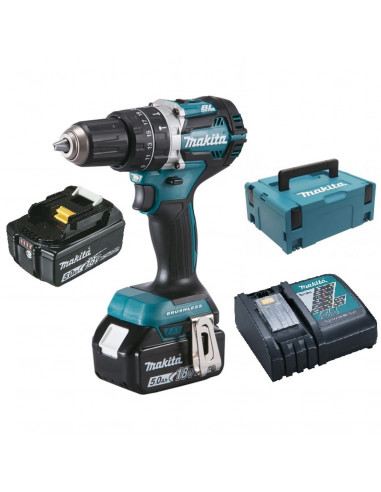 Perceuse Visseuse À Percussion 18 V Makita 2x5ah Dhp484rtj Makpac